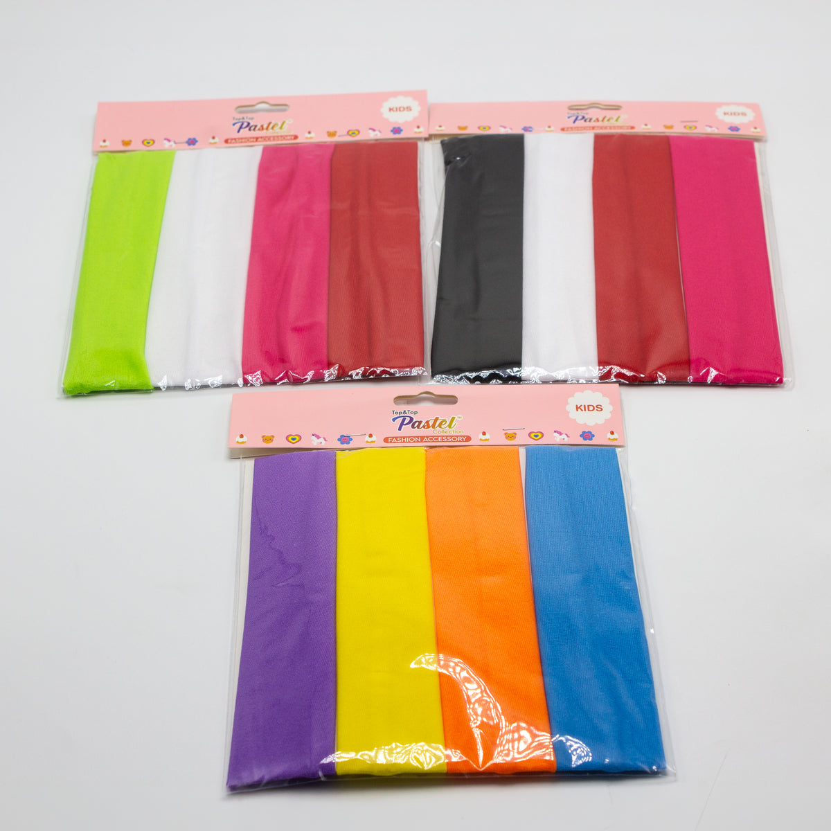 Set de 4 Vinchas para Niñas de tela